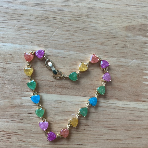 Pretty Bird Jewelry Jewelry - Pretty Bird Multicolor Heart Gem Bracelet